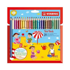 Pastelky trojhranné STABILO Trio silná - 24 ks sada